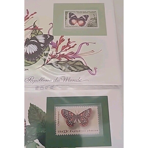 Butterflies Of The World Stamps Collection Lot Of 28 - Picture 8 of 10